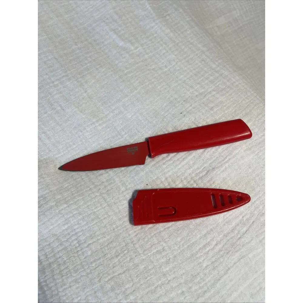 Kuhn Rikon Colori 4 Inch Paring Knife Red